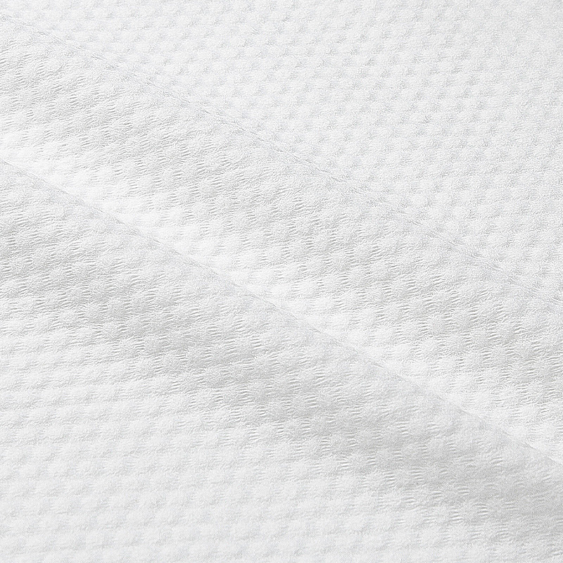 Viscose poileistir Pearl Patrún Indiúscartha Wet Wipes Aghaidh Tuáillí Spunlace Nonwoven Fabraic
